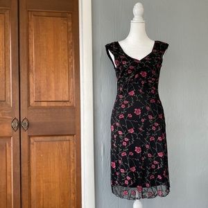 Guess Jeans Black Dress with Pink and Green Floral Design